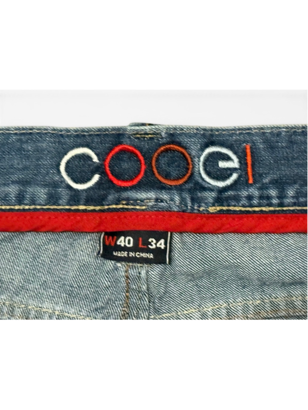 Vtg Y2K COOGI Men’s Baggy Denim Jeans Multicolor Embroidered Pockets Sz 40x34 - Picture 4 of 10